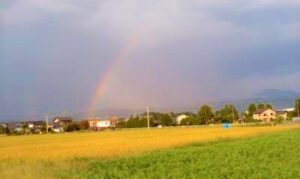 安曇野の虹