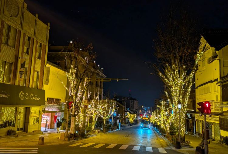 善光寺参道と夜景