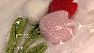 毛糸のチューリップ