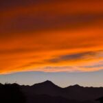 ７月の夕焼けと常念岳 ２０２５年