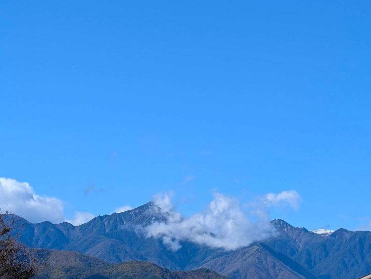 11月1日の常念岳と北アルプス