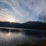 １２月の木崎湖湖畔